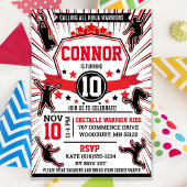 Invitation Ninja Warrior Birthday Party Obstacle Course