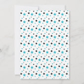 Invitation Ninja Warrior Boy Birthday Party Noir & Turquoise (Dos)