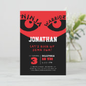 Invitation Ninja Warrior Eyes Boy Birthday (Debout devant)