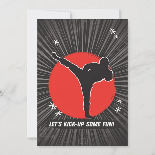 Invitation Ninja Warrior Karate Kid Birthday Party (Dos)