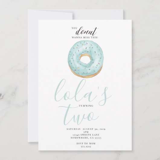 INVITATION N'INVITEZ PAS DE DONUTS (Devant)