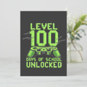 Invitation Niveau 100e Jours de l'école de jeu déverrouillé (Debout devant)