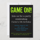 Invitation Niveau 11 Déverrouillé 11e anniversaire Jeu person (Dos)