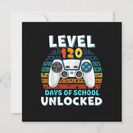 Invitation Niveau 120 Jours D'école Débloqué (Devant)
