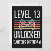 Invitation Niveau 13 Déverrouillé 13e anniversaire Personnali (Devant)