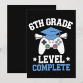 Invitation Niveau 6e année Complet Gamer Gaming Graduation (Devant / Derrière)
