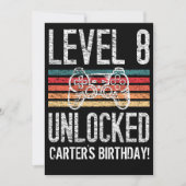 Invitation Niveau 8 Déverrouillé 8e anniversaire Personnalisé (Devant)
