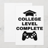 Invitation Niveau Collège Complété (Devant / Derrière)