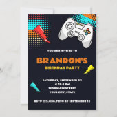 Invitation Niveau du contrôleur de jeux vidéo déverrouillé An (Dos)