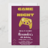 Invitation Niveau du jeu vidéo jusqu'à Gamer Anniversaire (Devant)