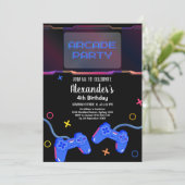 Invitation Niveau du jeu vidéo jusqu'à Gamer Anniversaire (Debout devant)