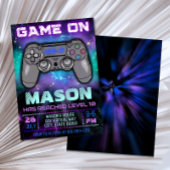 Invitation Niveau du jeu vidéo jusqu'à l'invitation d'anniver