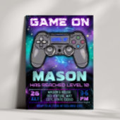 Invitation Niveau du jeu vidéo jusqu'à l'invitation d'anniver