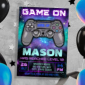 Invitation Niveau du jeu vidéo jusqu'à l'invitation d'anniver