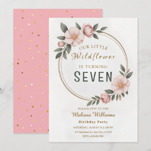 Invitation Niveau Fleur Sauvage 7 Anniversaire
