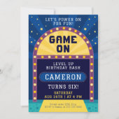 Invitation Niveau Jeux d'arcade (Devant)