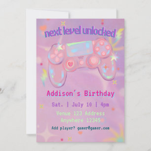 Invitation Niveau Suivant Débloqué, Anniversaire de Joueuse R