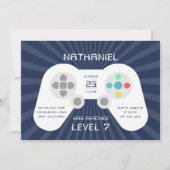Invitation Niveau supérieur | Gamer Thème Anniversaire Fête (Devant)
