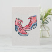 Invitation No 01, Dessin À La Main De Chaussures Drôle Collec (Debout devant)