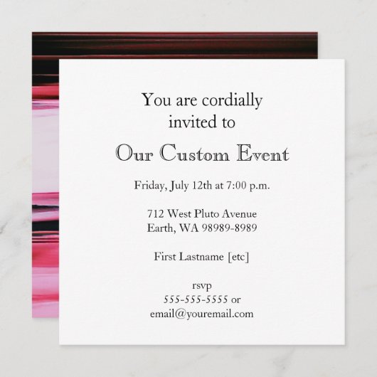 Invitation No 14 (Devant / Derrière)