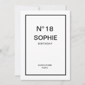 Invitation No 18 French Chic 18th Birthday Party (Devant)