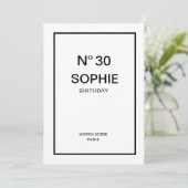 Invitation No 30 French Chic 30th Birthday Party (Debout devant)