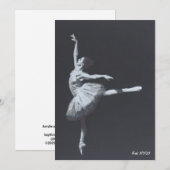 Invitation No Drama, Only Freedom, Black & White Ballerina (Devant / Derrière)