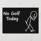 Invitation No Golf Today Funny Sad Golfer Figure Humor (Devant)