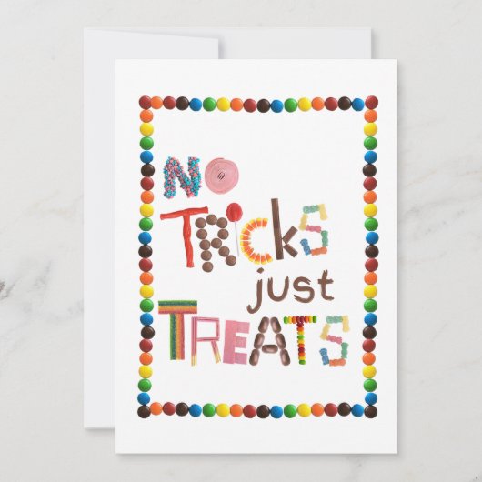 Invitation No Tricks just Traite Halloween Candy (Devant)