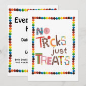 Invitation No Tricks just Traite Halloween Candy (Devant / Derrière)