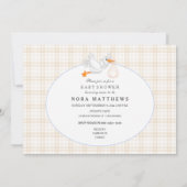 Invitation Noah's Ark Animals En vichy ivoire (Dos)