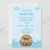 Invitation Noah's Ark Baby Genre Neutre Douche (Devant)