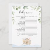 Invitation Noah's Ark Baby shower Baby Baby Jeu (Devant)