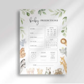 Invitation Noah's Ark Baby shower Baby Predictions Jeu