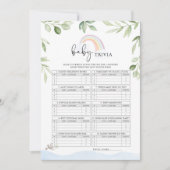 Invitation Noah's Ark Baby shower Baby Trivia Jeu (Devant)