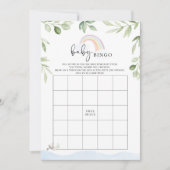 Invitation Noah's Ark Baby shower Jeu de Bingo (Devant)