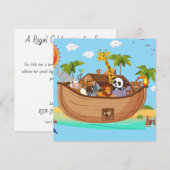 Invitation Noah's Ark Personalize Custom (Devant / Derrière)