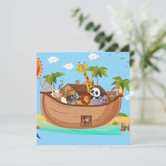 Invitation Noah's Ark Personalize Custom (Debout devant)