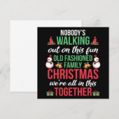Invitation Nobodys Sortir de Noël de famille à l'ancienne (Devant / Derrière)