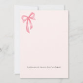Invitation Noce Coquette Rose Arc-en-ciel (Dos)