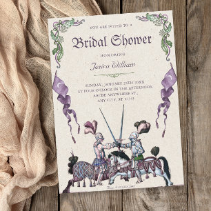 Invitation Noce médiévale de chevaliers