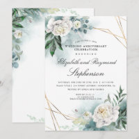 Noces Anniversaire de Mariage Floral Géométrique V