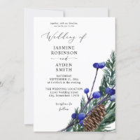 Noces aux Baies Bleues d'Hiver et au Feuillage de