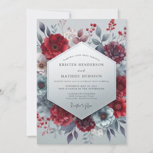 Invitation Noces Bourguignonnes Fantastiques (Devant)
