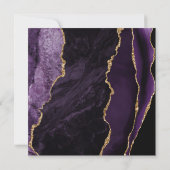 Invitation Noces Carrées Modernes Agate Or Violet (Dos)