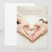 Invitation Noces Cœurs en Nos Mains (Devant / Derrière)