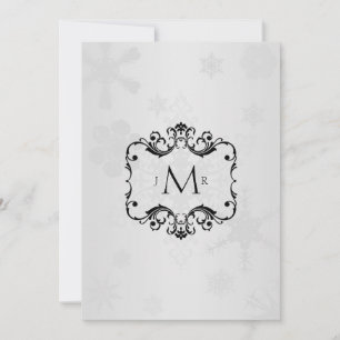 Invitation Noces d'anniversaire de mariage en hiver merveille