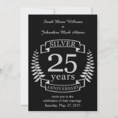 Invitation Noces d'argent 25 ans (Devant)