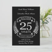 Invitation Noces d'argent 25 ans (Debout devant)