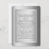 Invitation Noces d'argent 25 ans de mariage (Dos)